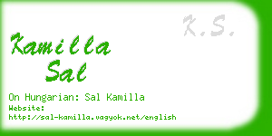 kamilla sal business card